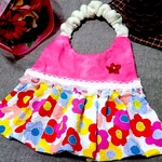 およばれ花柄スタイ/よだれかけ