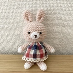 あみぐるみ  桜色うさぎさん