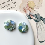 sea color mosaic shell pierce / earring