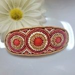 ビーズ刺繍バレッタ
