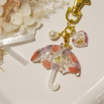 紫陽花透けるシャカシャカキーホルダー