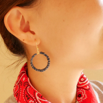 simple‼︎デニムフープピアス