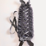 黒薔薇レースアップ ボリュームレースヘッドドレス  ロリータ　ゴシックロリータ　クラシカルロリィタ　量産型　地雷系