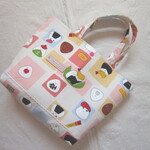 【chika411214様ご予約品】おにぎり柄トートバッグ3040☆ファスナーポケット付き