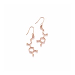 アドレナリンの構造式ピアス pink gold