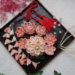 つまみ細工　髪飾り　成人式　結婚式　コーム　