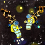 【再販】宇宙飛行士イヤリング(ピアス加工可)