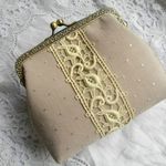 アンティーク刺繍レース＆ドットグログランがま口12