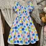 ①②⑤大きいサイズ＊LL〜5Lほど＊水風船柄ワンピース