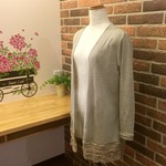 アンティークフリル×薄手ニットカーディガン