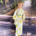 ミモザの浴衣　27cmドール   ジェニー　#licca  セブンティーンリカちゃん　ドール服　着せ替え服　アウトフィット