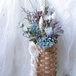 母の日に＊花束blue purple＋2wayウッドスライスベース
