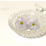 お花が入ったピアス♡