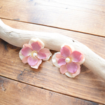 紫陽花のイヤークリップ