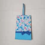 【送料込】爽やかブルーεïз｡*リボンが可愛い上履き入れ　ﾟ+.☆ 