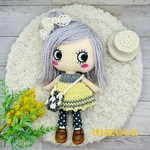 🌷着せ替え〈3点セット〉可愛いෆ̈(スマホショルダー・ノースリーブトップス・レギンスパンツ)ෆ̈yellow  水玉　ドット　ボーダー柄　ピコット　ෆ̈大人可愛い💕