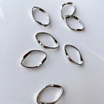 ◎再入荷◎【10pcs  silver #57-14】miniひし形変形ツイストパーツ