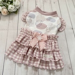 犬服🐶🐾スムースニット🐰🐭🐌3段フリルワンピース👗💞