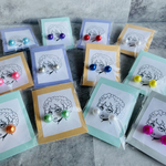 カラフルボールピアス