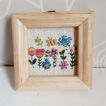 刺繍フレーム お花の刺繍 北欧風 壁飾り インテリア雑貨 ハンドメイド 