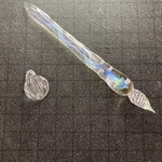 【一点限定 ブルー クラゲ 螺旋 スパイラル ガラスペン】