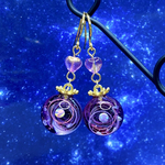 宇宙玉ピアス ☾︎ピンクパープル☽︎ 推しカラーにおすすめ☻