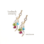 限定1点＊NEW!小花×ラセンのトリプルドロップピアス