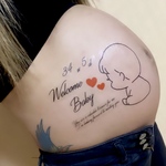お座り赤ちゃん マタニティシール マタニティペイントシール マタニティフォト ベリーペイント マタニティマーク マタニティキーホルダー マタニティロゼット 月齢カード 母子手帳 シンプル かわいい