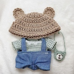 ちびぬい服　ハンドメイド♪  服上下とクマの帽子とかばんの4点セット