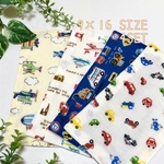 小さな手にちょうど良い 乗り物柄セット ハーフハンカチ 幼児ハンカチ 小さいハンカチ