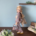 リカちゃん着物 浴衣 【春花霞×淡黄蘗帯】リカちゃん服