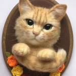 ②tamamiruku様専用(ミルクちゃん)  羊毛フェルトねこ肖像