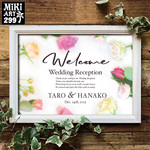 A4額付き✦A3以上も可✦結婚式ウェルカムボード✦フラワーフォト✦A4木製フレーム付き✦299