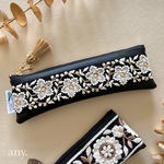 再販5✨インド刺繍リボンの大人ペンケース black ♡