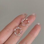 【2023.4新作♥即日発送】韓国ファッション　ピンクチューリップピアス　アクセサリー　-764