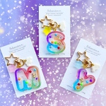 名前入り🌈A~Zゆめかわいいイニシャルシャカシャカキーホルダー☁️