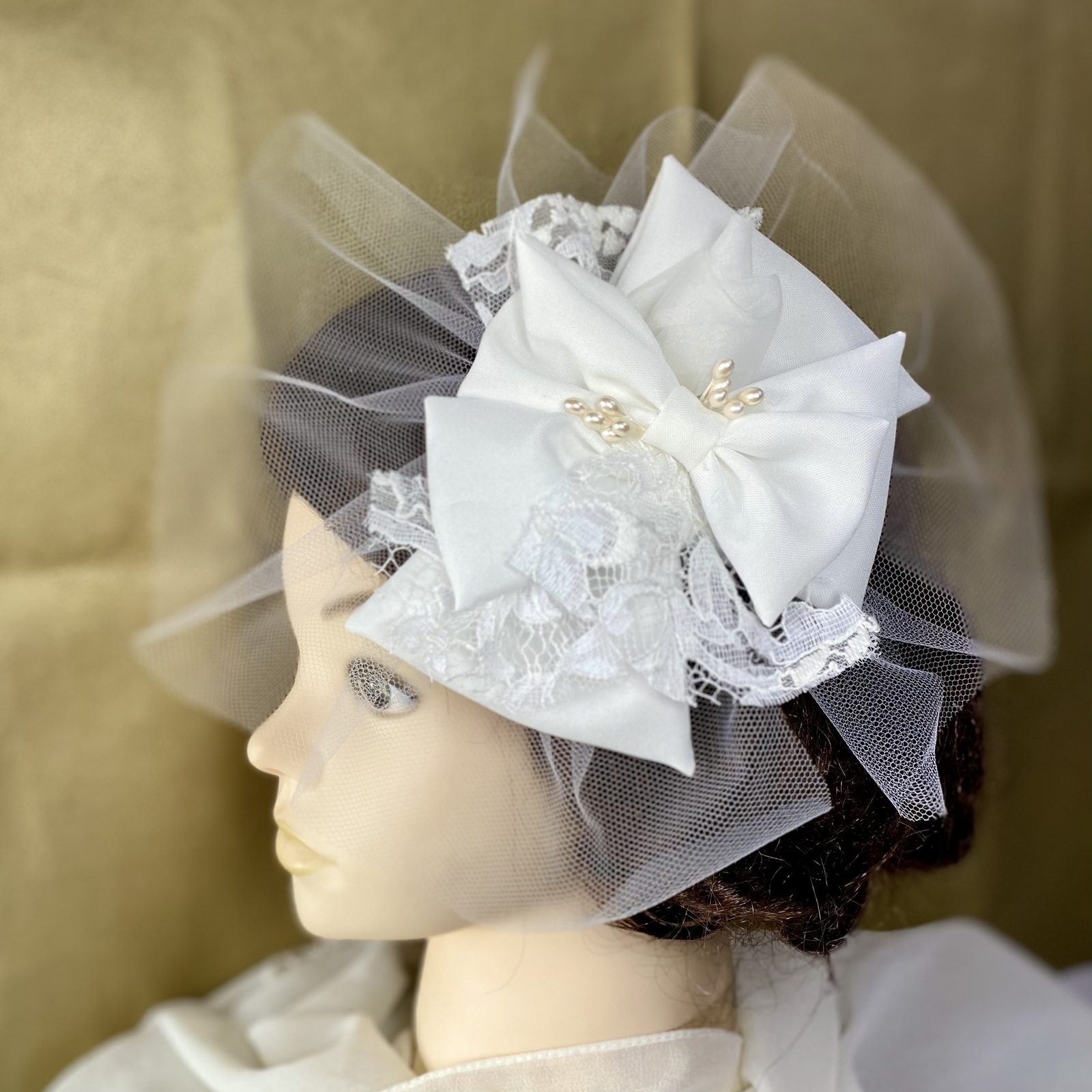 リボン　ヘアゴム♡カノンリボン～long～♡ツートンカラー♡ハンドメイド リボン ヘアゴム♡カノンリボン～long～♡花柄ブルー♡ハンドメイド