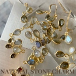 ☆再入荷【1pc】8mm宝石質ラブラドライトAA++ドロップチャーム