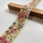 約5cm幅/刺繍リボン/カラーチュール/花刺繍