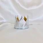 ミニ ベビークラウン s×wg パール スワロフスキー《100日、記念日、誕生日、ハーフバースデー、ニューボーン、ペット、1歳、王冠》