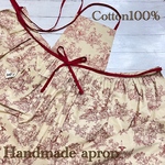 再販 トワルドジュイ ギャザーエプロン ランドスケープ レッド 