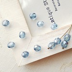 きらめく波　チェコビーズ　6mm 12個