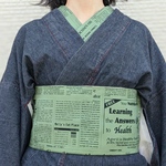 新聞のコルセット帯と半衿【セット販売】