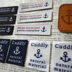 marine イカリ set　★　刺繍タグ＆合皮タグ　13枚セット