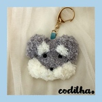 大きめモフモフなシュナウザーキーホルダー