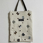 トートバッグ   ねこ刺繍バッグ