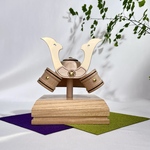 真鍮×木材のかぶと 端午の節句　こどもの日