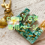 cyau7さま専用:プルメリア♡イニシャルキーホルダー