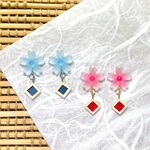 桜の和風ピアス