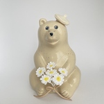 マーガレットの花束　しろくま貯金箱用